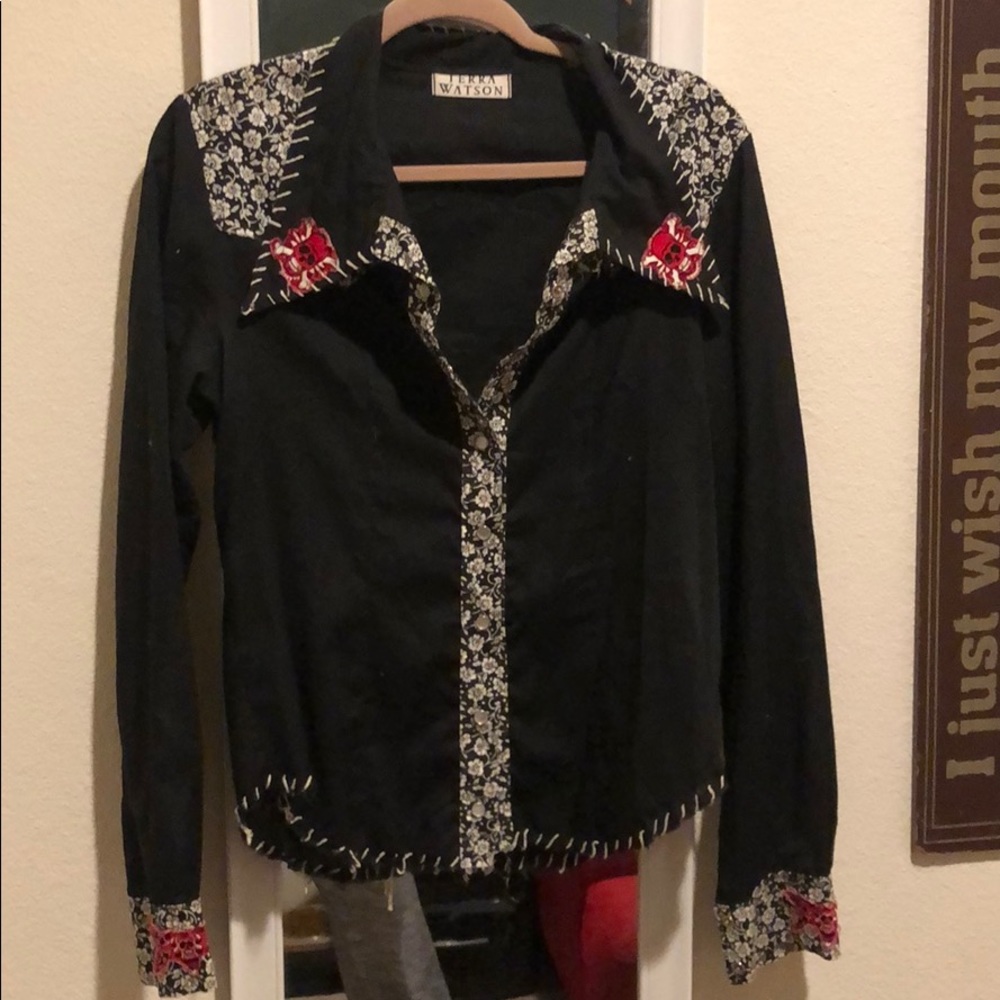 Terra Watson Rhinestone pearl snap - UNIQUE